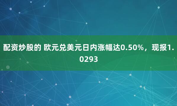 配资炒股的 欧元兑美元日内涨幅达0.50%，现报1.0293